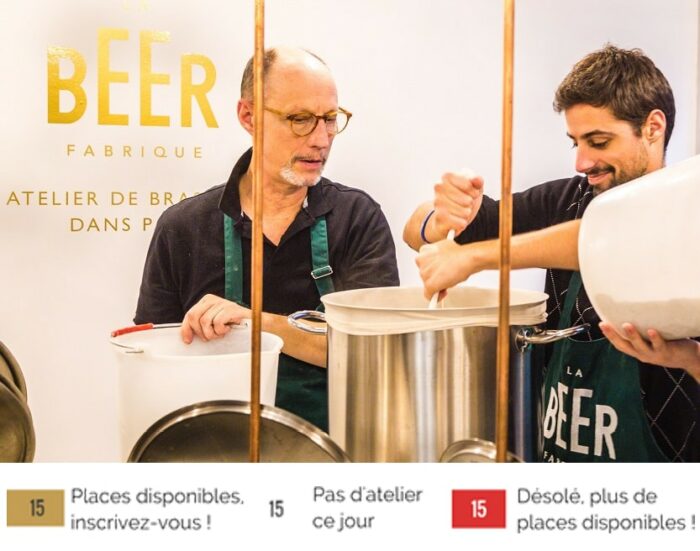 pere et fils qui brassent de la bière