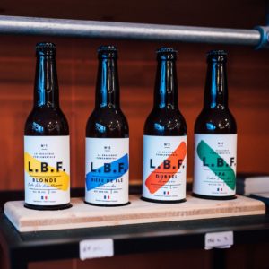4 bières LBF : blonde, bière de blé, dubbel et IPA
