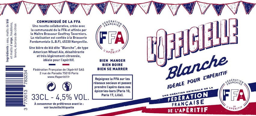 Etiquette de bière personnalisée FFA