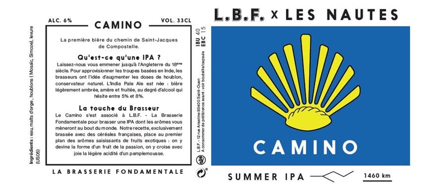 Etiquette de bière personnalisée les Nautes